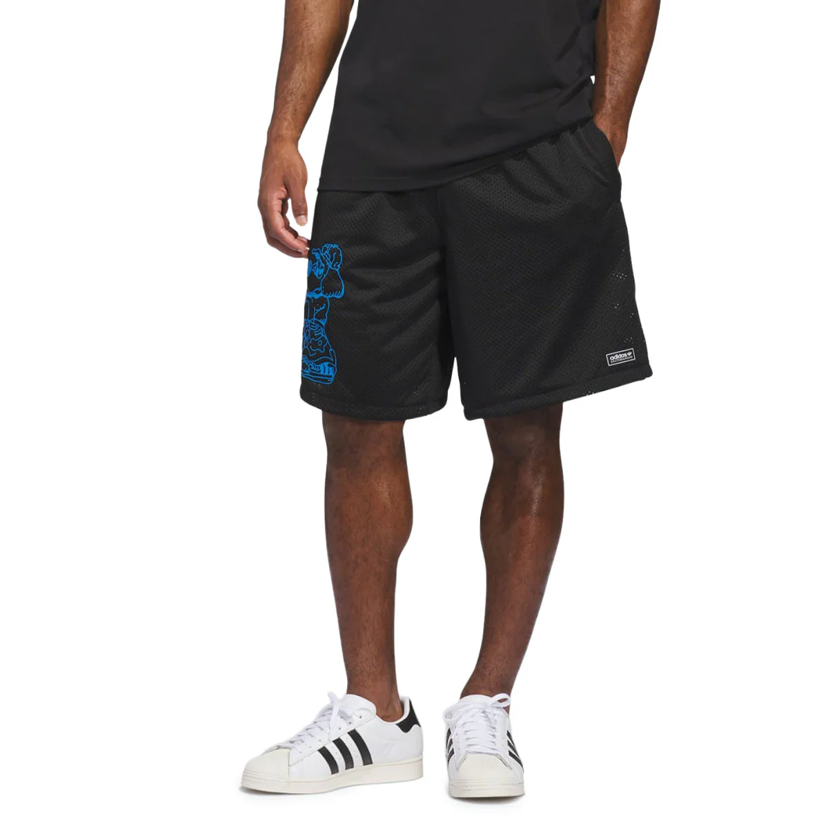 Adidas Kogan Shorts - Black/Lucid Ray Blue - Image 3