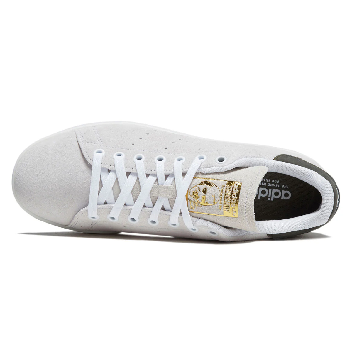 Adidas Stan Smith ADV Shoes - Crystal White/Olive Strata/Gold Metallic - Image 3