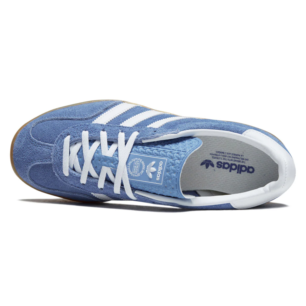 Adidas Womens Gazelle Indoor Shoes - Blue Fusion/Ftwr White/Gold Metallic - Image 3