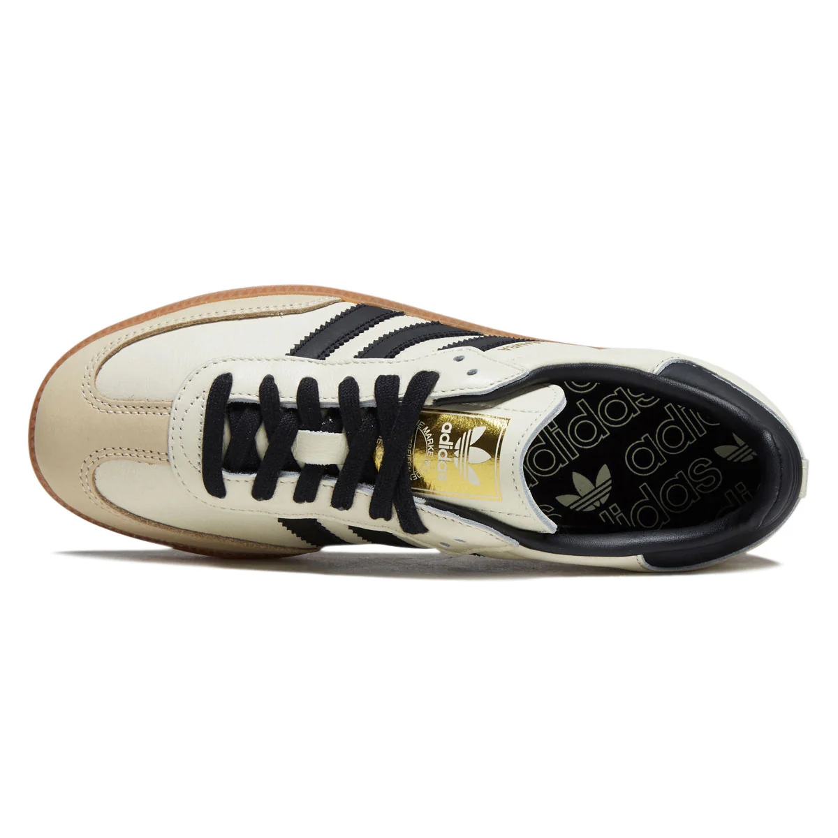 Adidas Womens Samba OG Shoes - Cream White/Core Black/Sand Strata - Image 3
