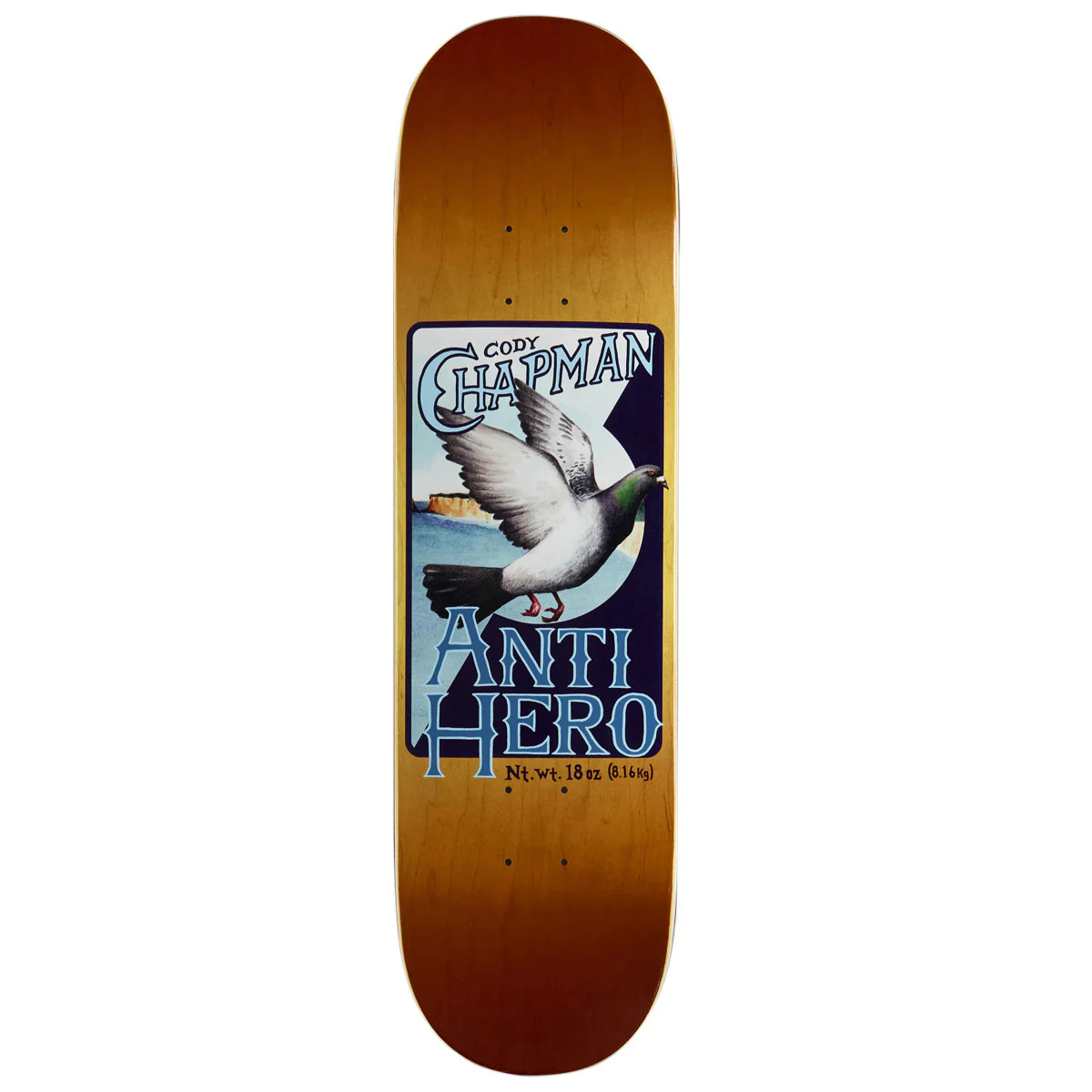 Anti-Hero Chapman Homers Skateboard Deck - Yellow - 8.32"