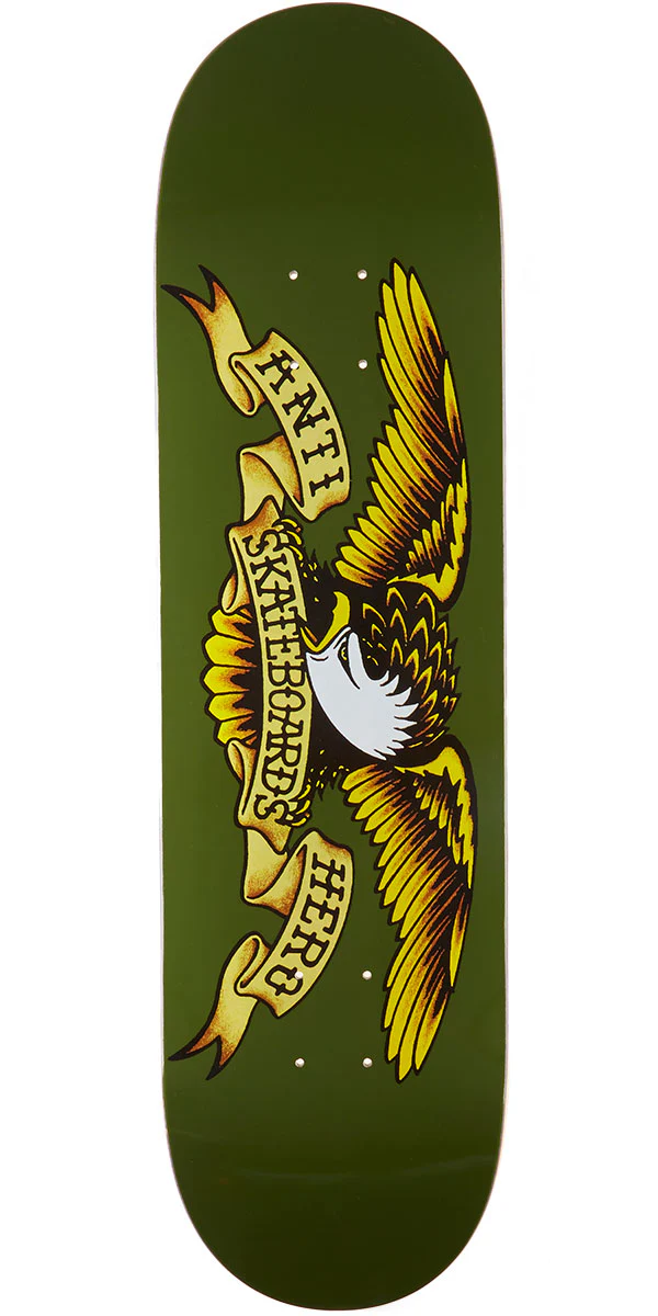 Anti-Hero Classic Eagle Skateboard Deck - Army - 8.38"
