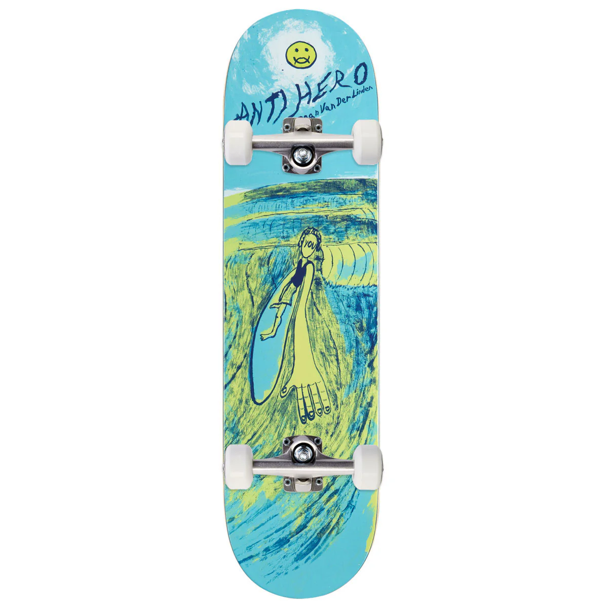 Anti-Hero Daan Expressions Skateboard Complete - Blue - 8.28"