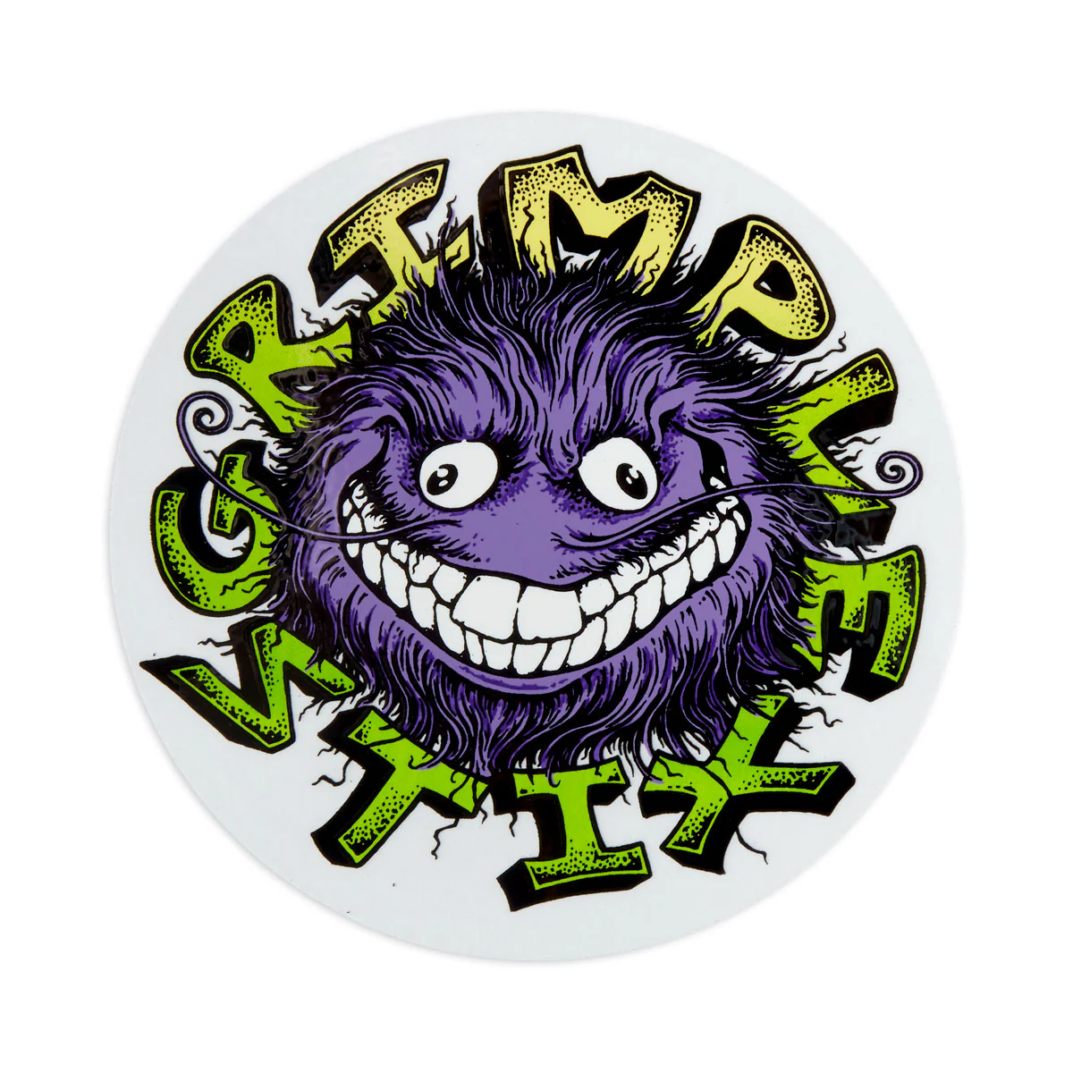 Anti-Hero Grimple Stix Round MD Sticker - Purple
