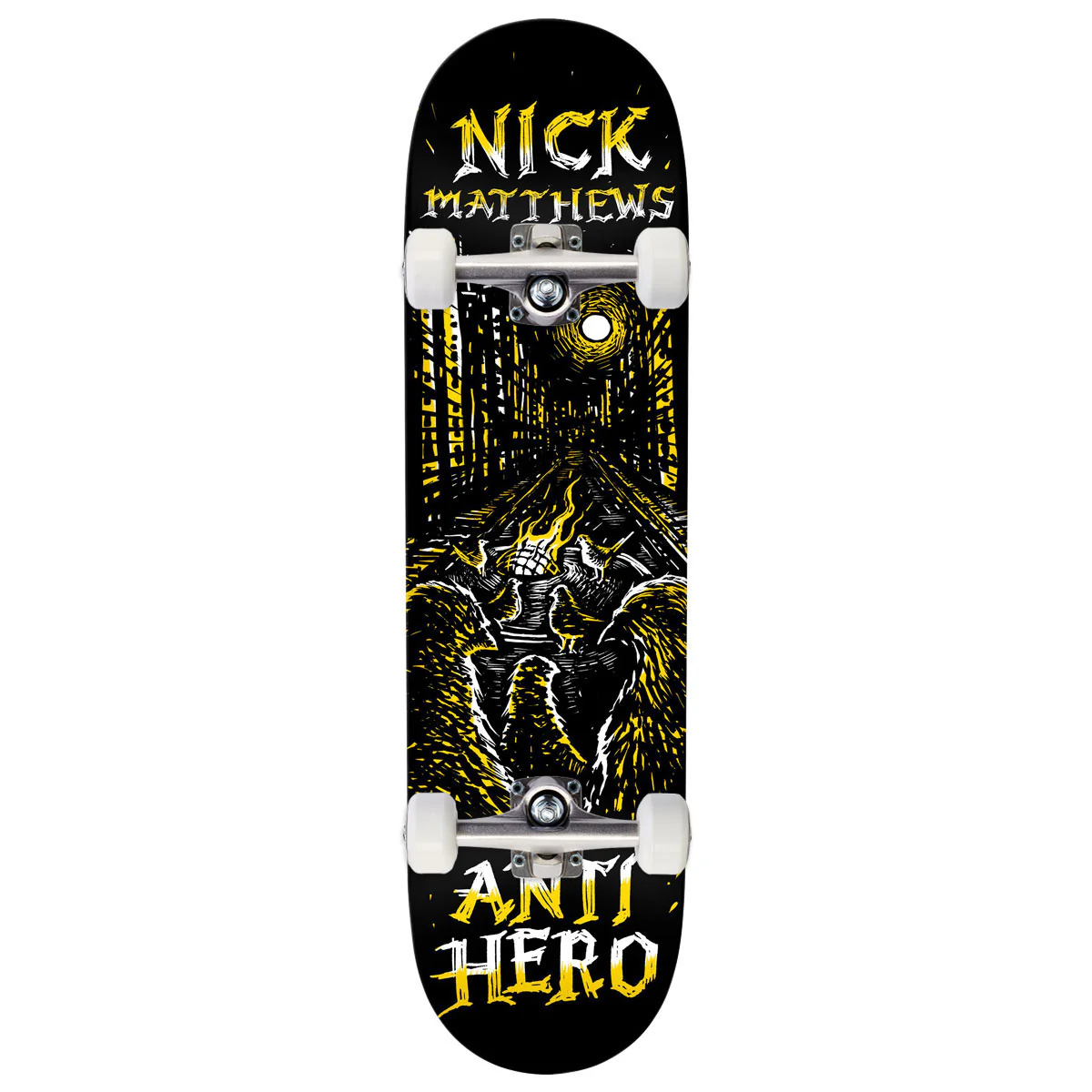 Anti-Hero Matthews Fireside Skateboard Complete - Black - 8.50"