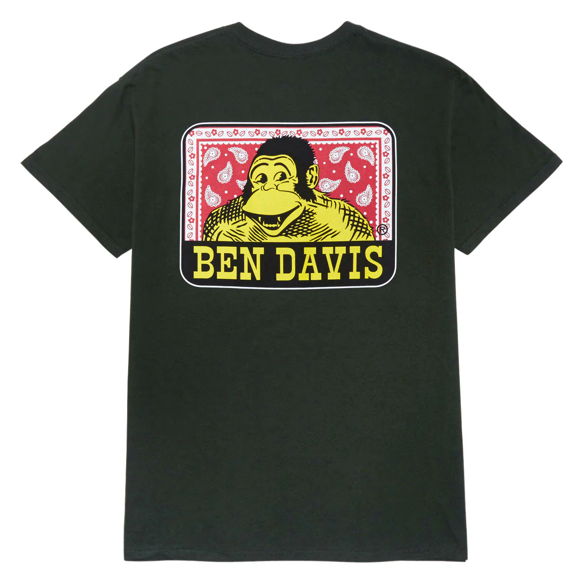 Ben Davis Paisley Logo T-Shirt - Green