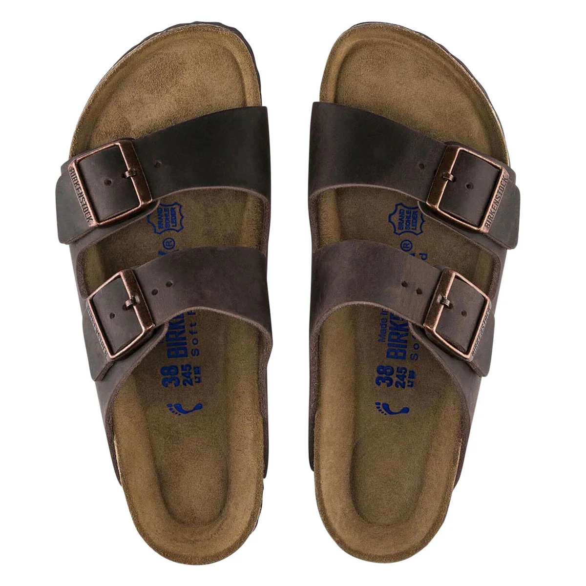 Birkenstock Arizona Soft Footbed Sandals Shoes - Habana Oiled Leather - Image 3
