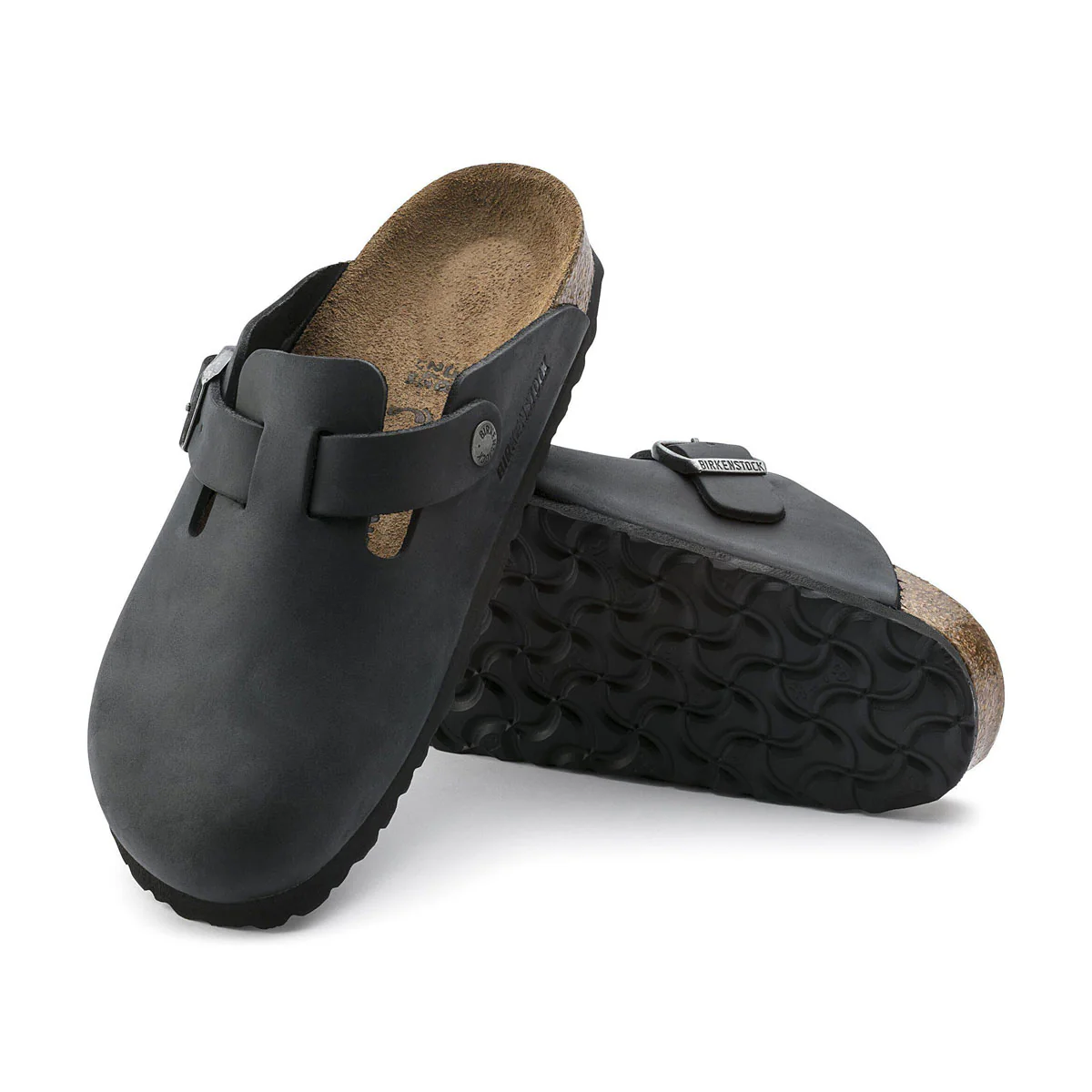Birkenstock Boston Sandals - Black Oiled Leather - Image 3