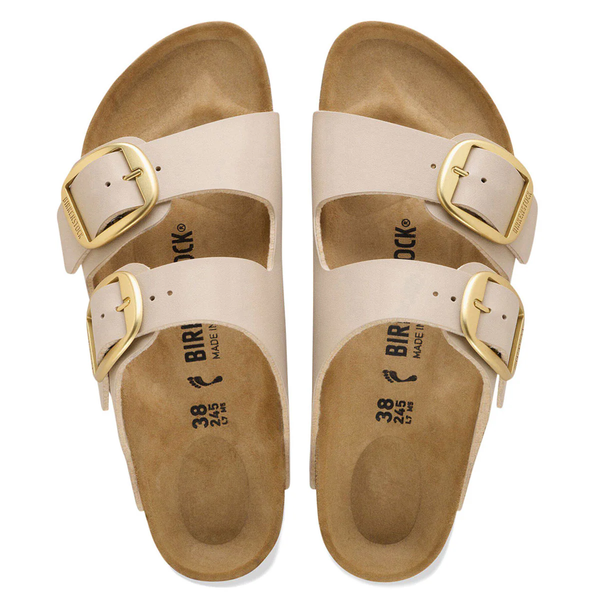 Birkenstock Womens Arizona Big Buckle Sandals Shoes - Sandcastle Birko-Flor - Image 3