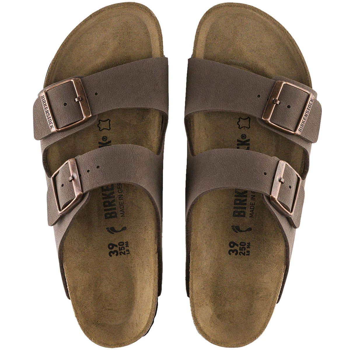 Birkenstock Womens Arizona Sandals - Mocha Birkibuc - Image 3