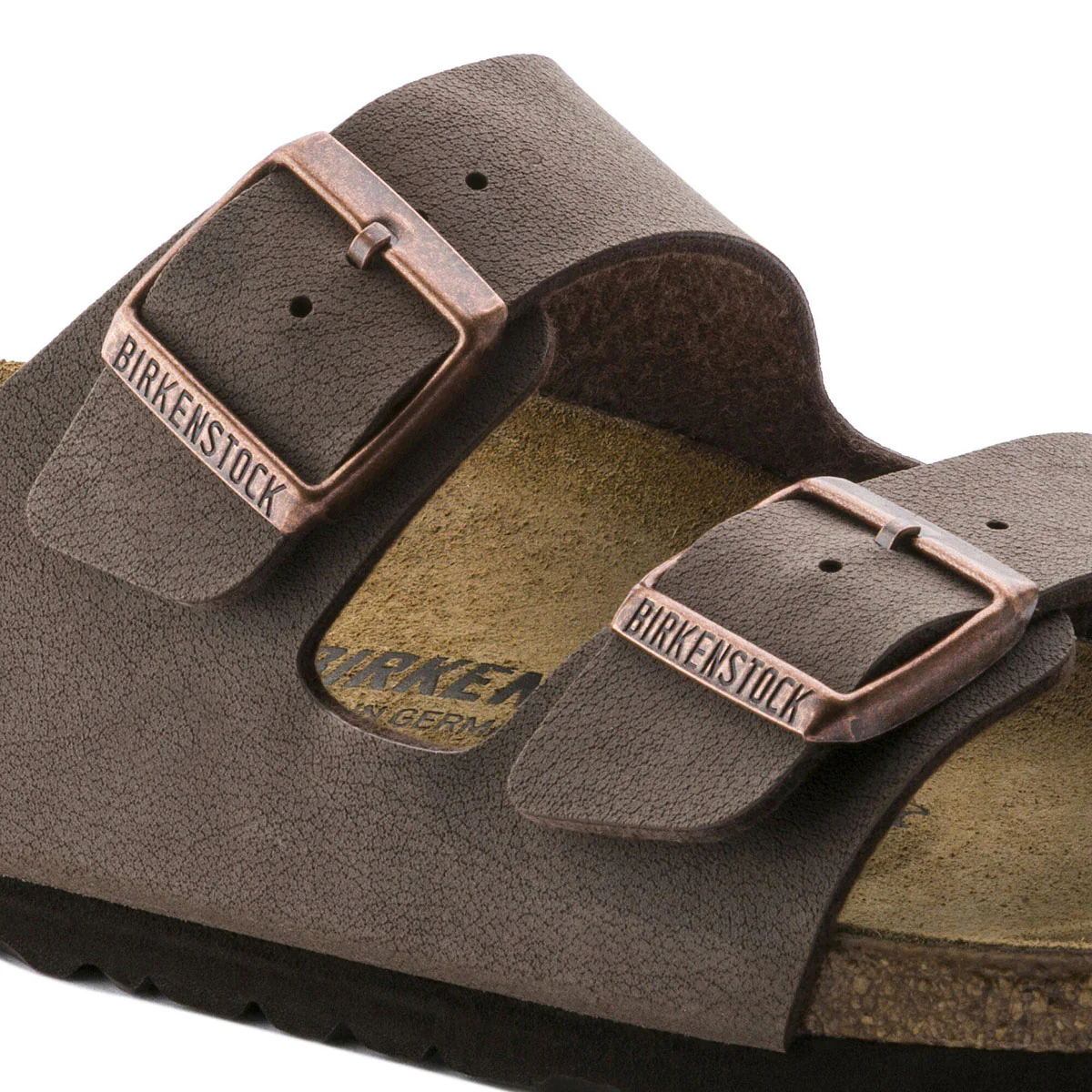 Birkenstock Womens Arizona Sandals - Mocha Birkibuc - Image 5