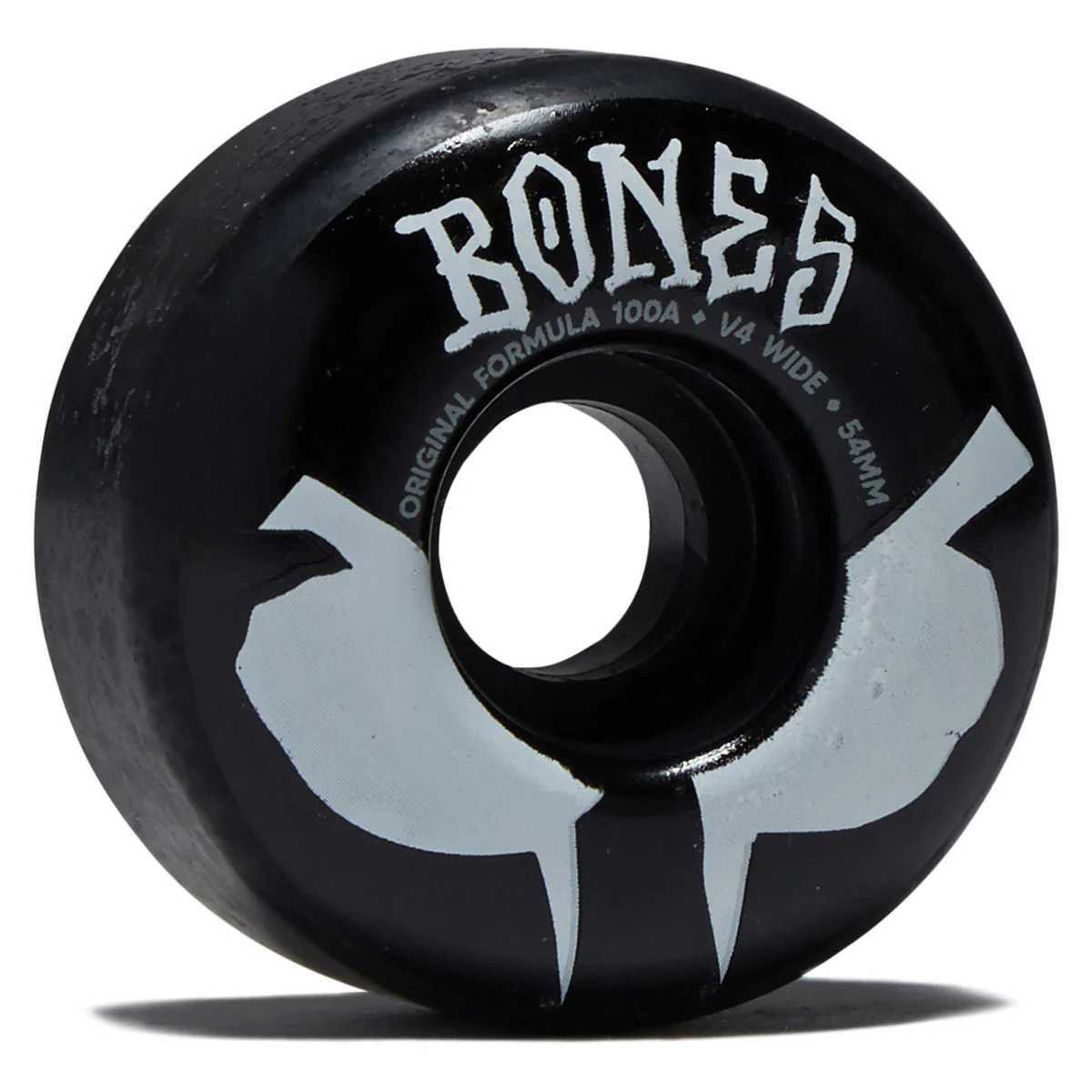 Bones 100s Wides 100a V4 Wide Skateboard Wheels - Black 2026 - 54mm