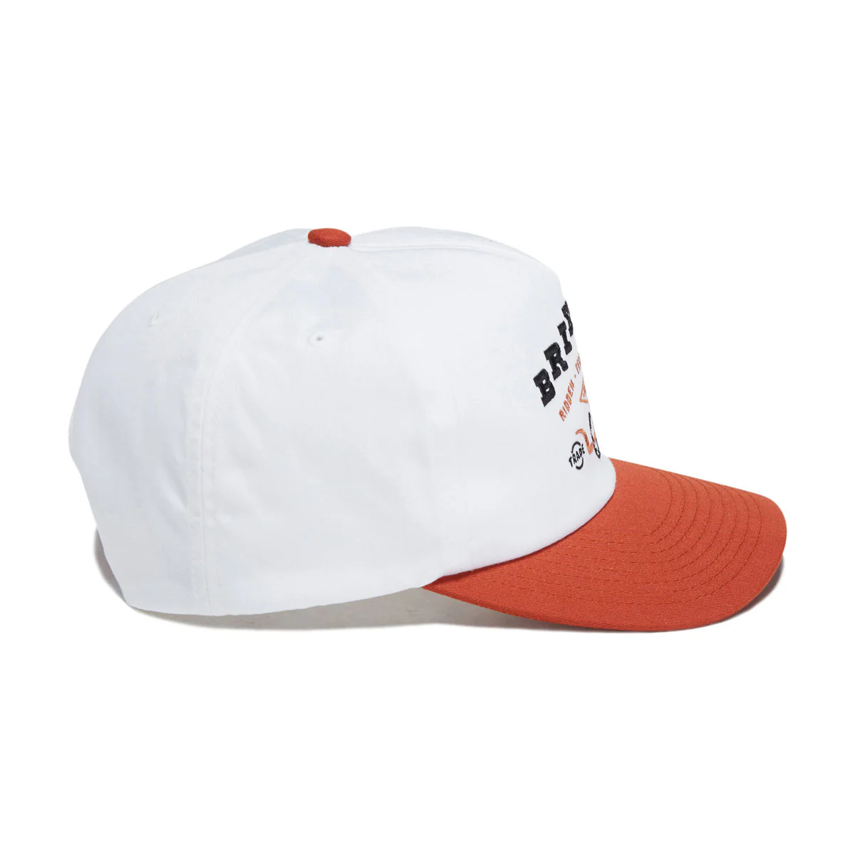 Brixton Beekman MP Snapback Hat - Off White/Rust - Image 3