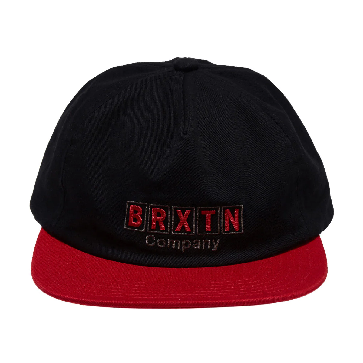 Brixton Blocked Snapback Hat - Black/Red - Image 5