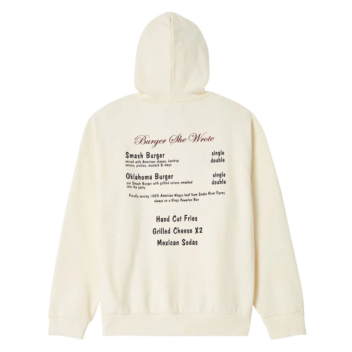 Brixton Burger She Wrote Hoodie - Natural - Image 2
