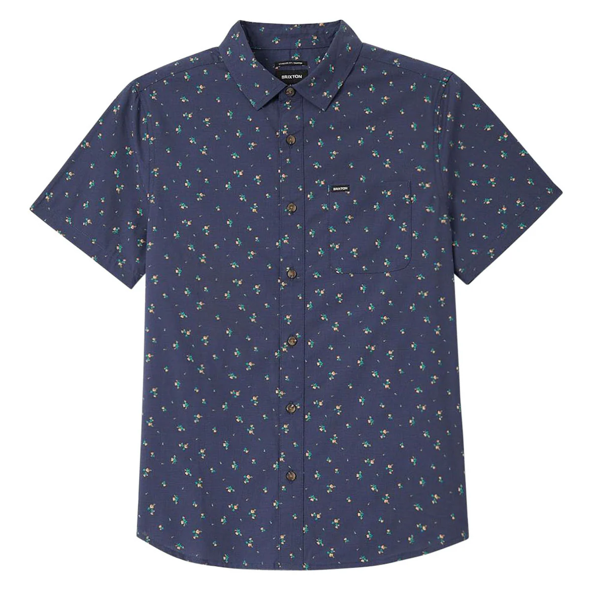 Brixton Charter Print Shirt - Washed Navy/Micro Floral