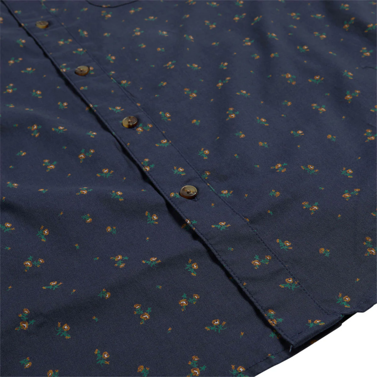 Brixton Charter Print Shirt - Washed Navy/Micro Floral - Image 4