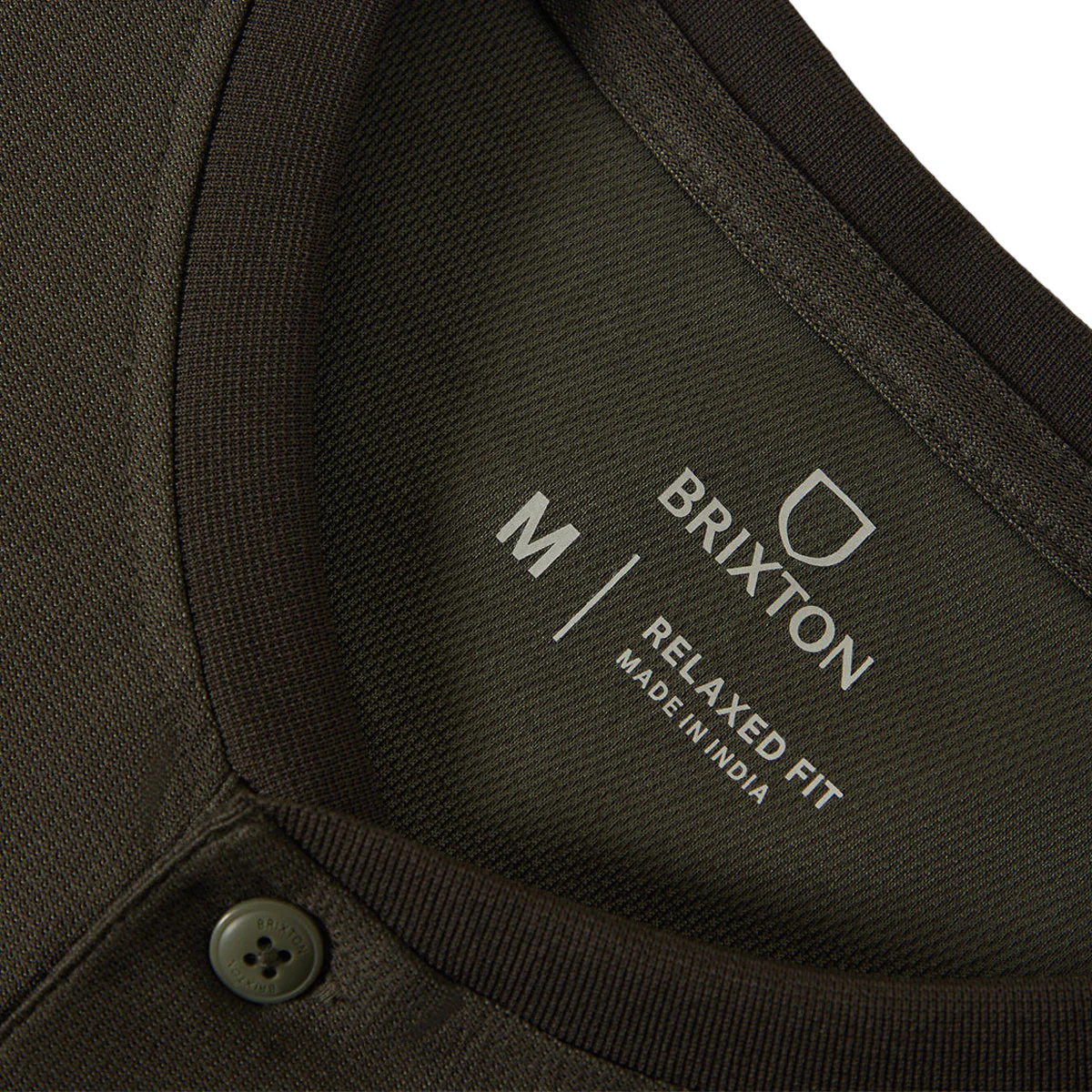 Brixton Journey Henley Shirt - Dark Olive - Image 4