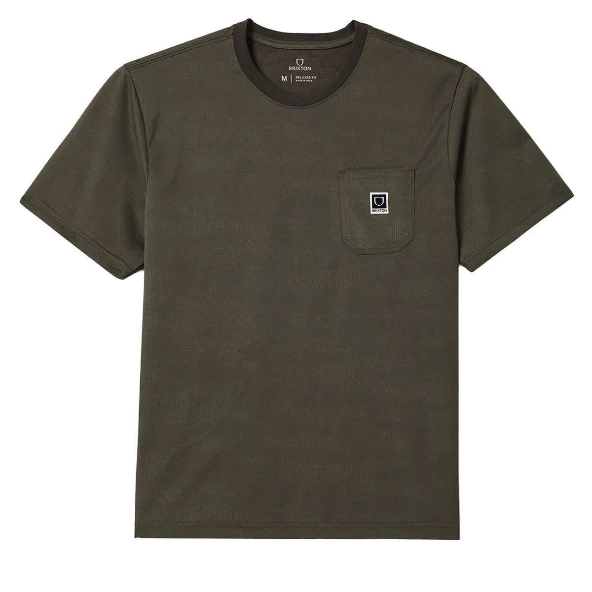 Brixton Journey Pocket T-Shirt - Olive Tiger Camo