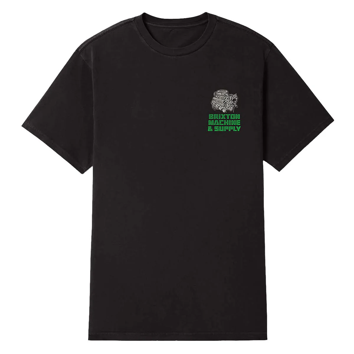 Brixton Machine T-Shirt - Black Worn Wash - Image 2
