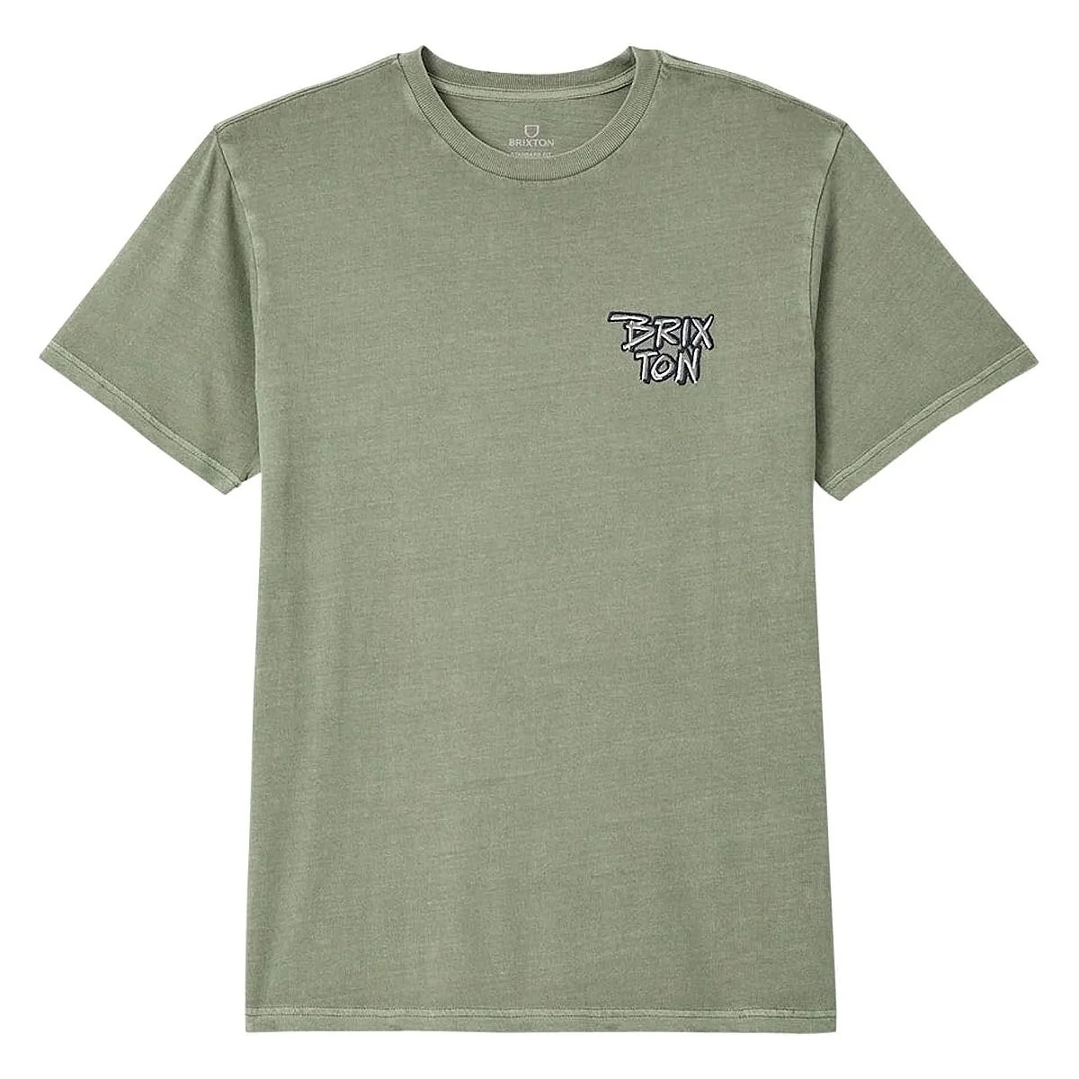 Brixton Rockton T-Shirt - Olive Surplus Worn Wash - Image 2