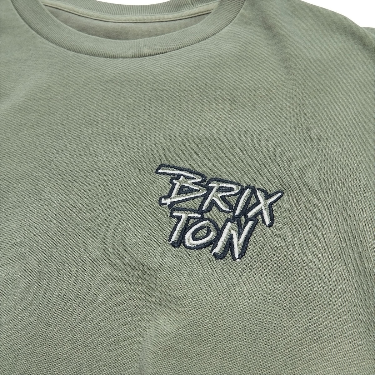 Brixton Rockton T-Shirt - Olive Surplus Worn Wash - Image 3