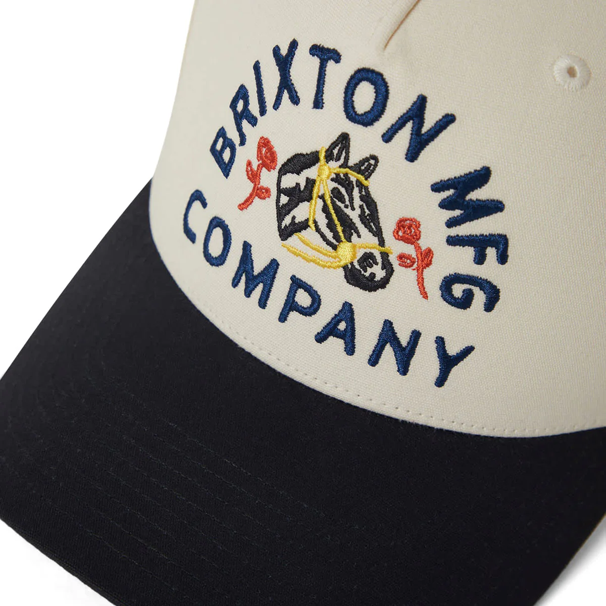 Brixton Trophy Horse C Netplus MP Snapback Hat - Black/Off White - Image 6