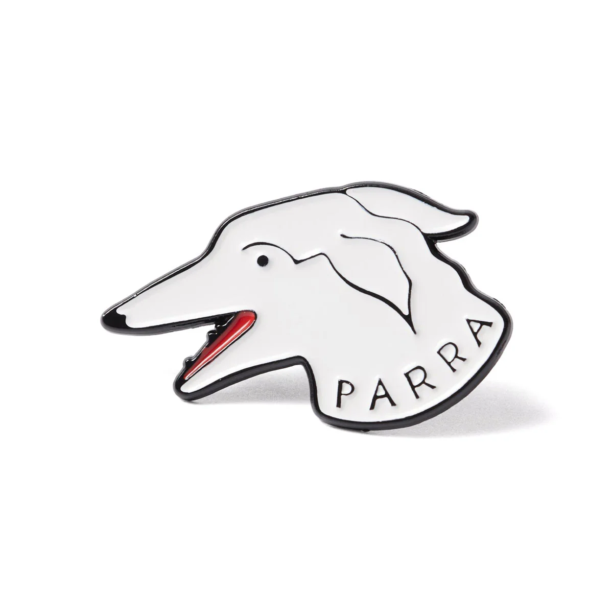 By Parra Dogface Enamel Pin - White