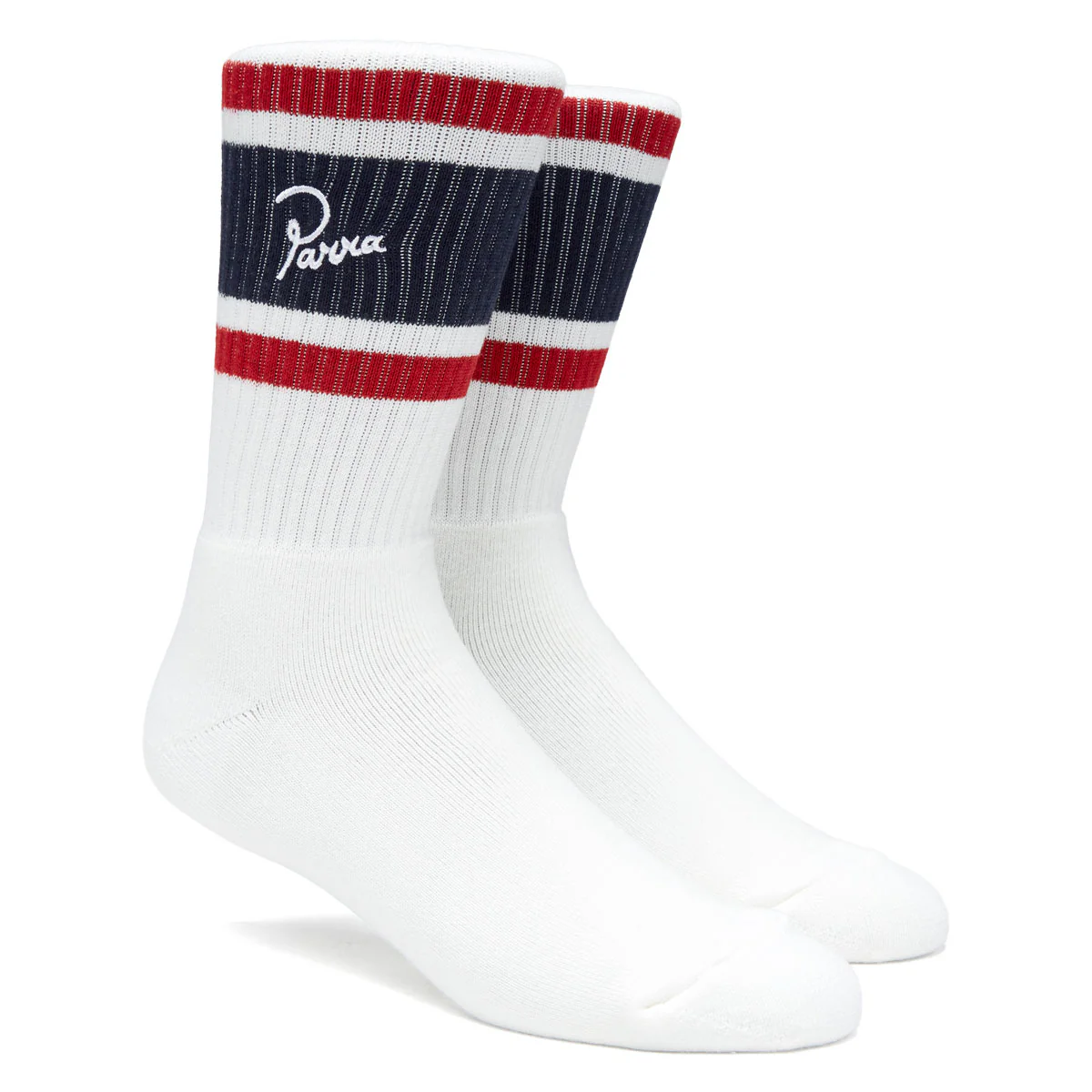 By Parra Signature Striped Crew Socks - White II - Image 2