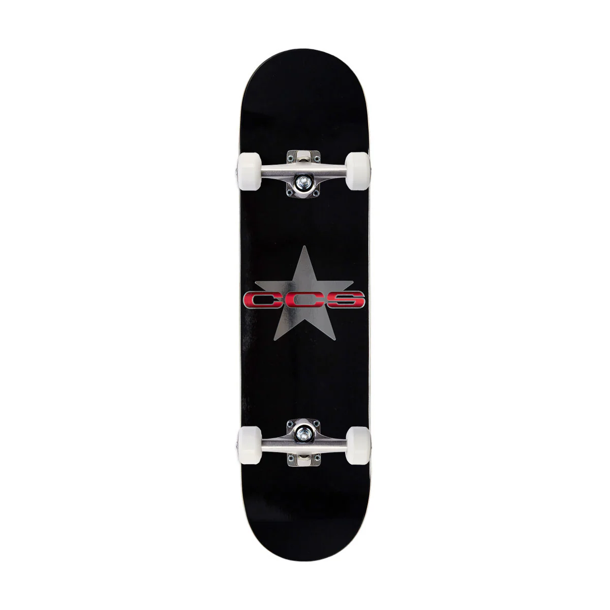 CCS 97 Star Mini Skateboard Complete - Silver/Red