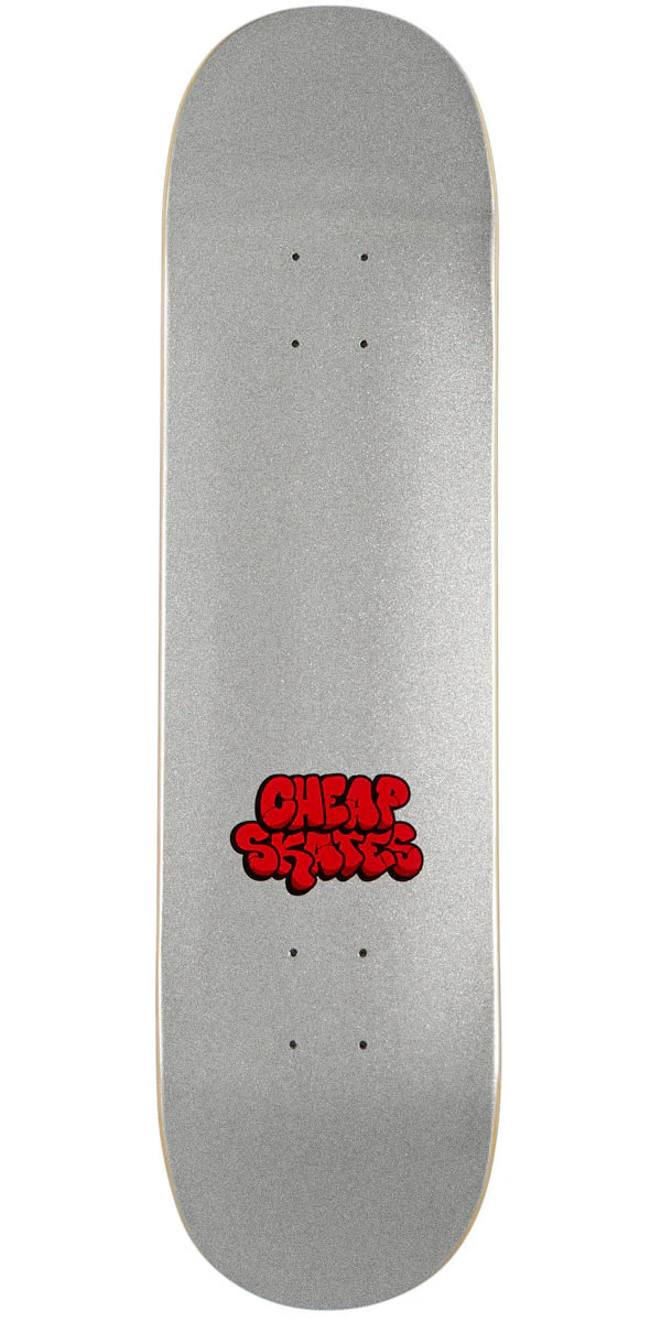 CCS Cheap Skates Tag Glitter Skateboard Deck - White