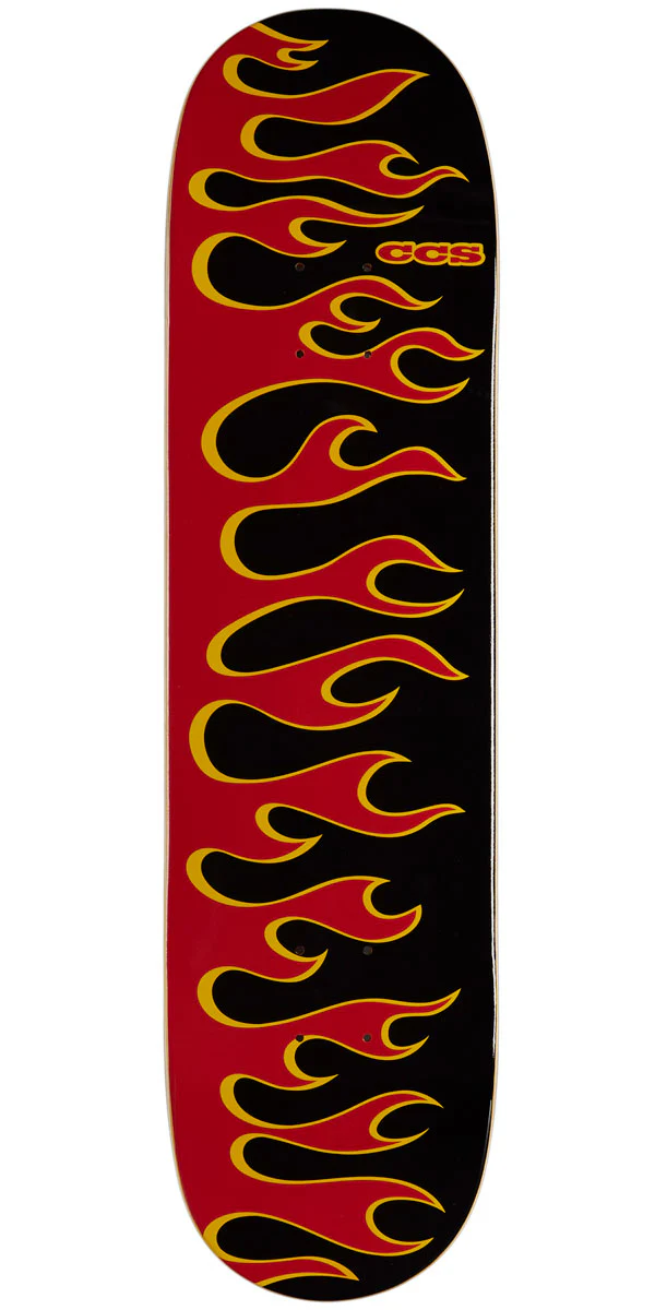 CCS Flames Skateboard Deck - Black/Red