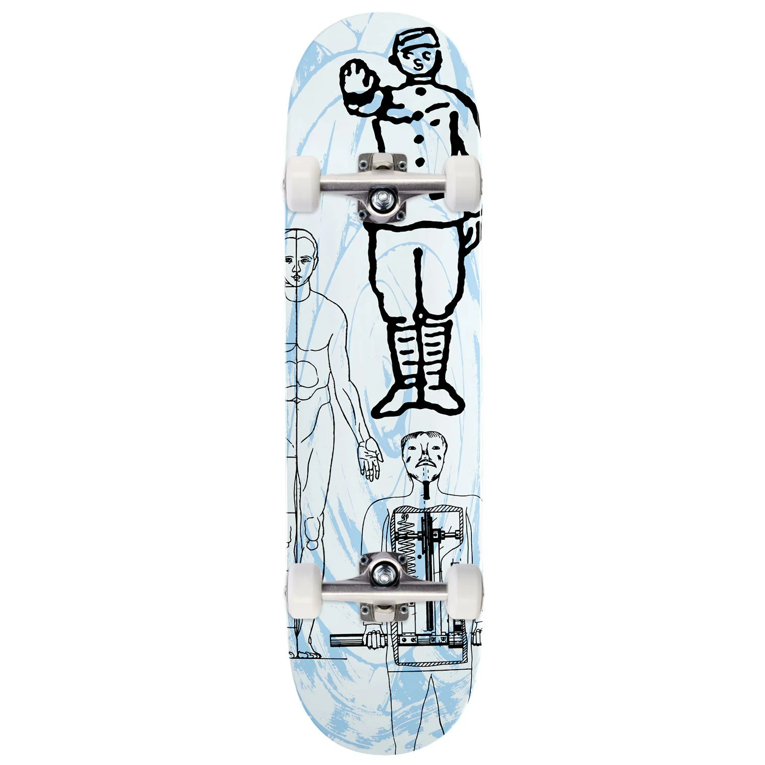 CCS Human Condition Skateboard Complete - White/Blue