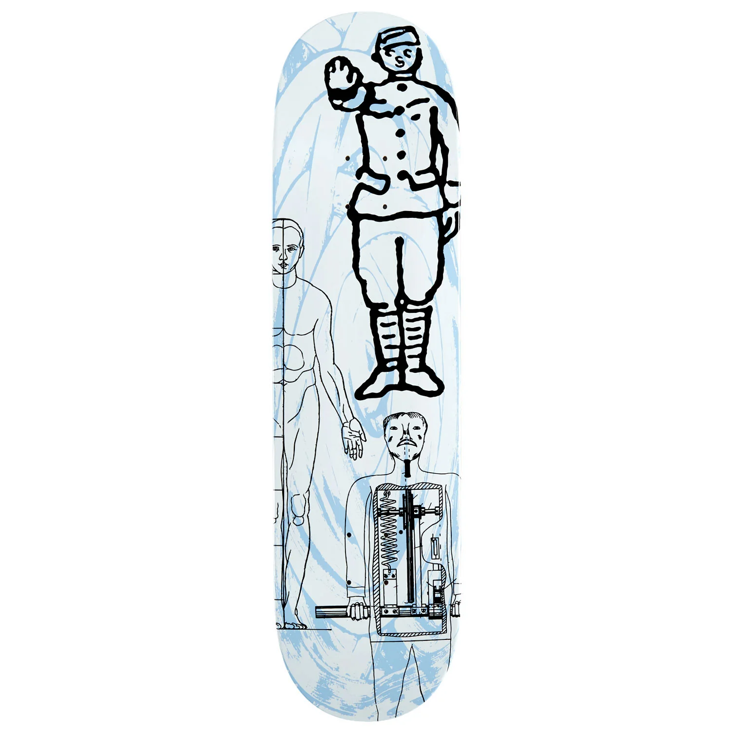 CCS Human Condition Skateboard Deck - White/Blue - 8.00"