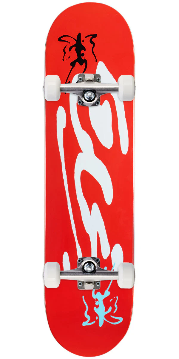 CCS Ink Blot Logo Skateboard Complete - Red - 8.00"