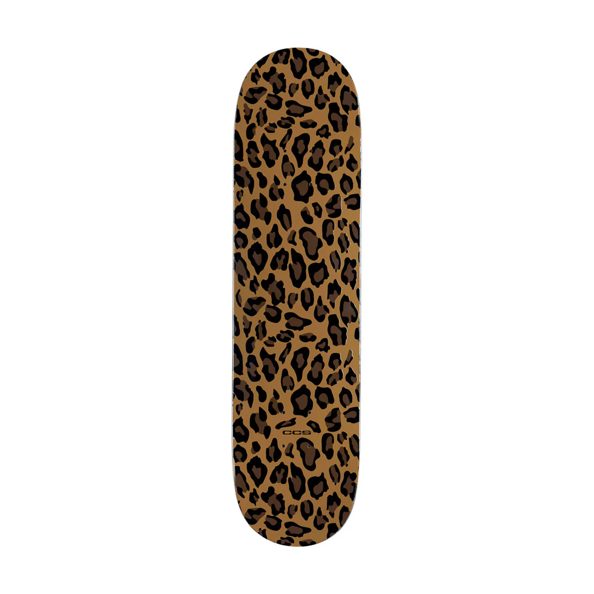 CCS Leopard Embossed Mini Skateboard Deck - Brown