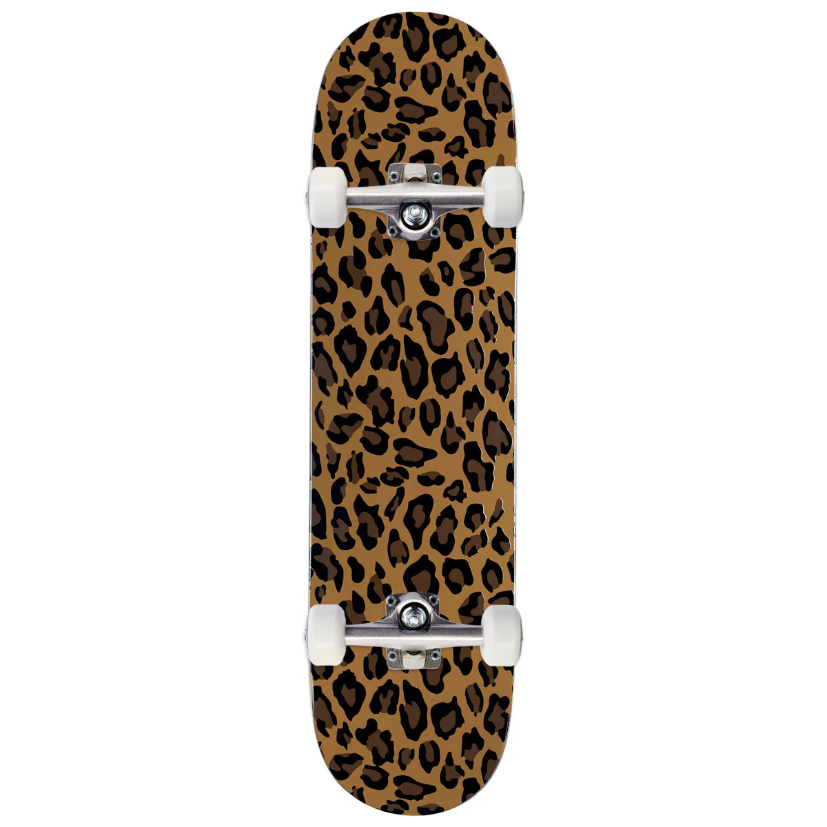 CCS Leopard Embossed Skateboard Complete - Brown - 7.50"