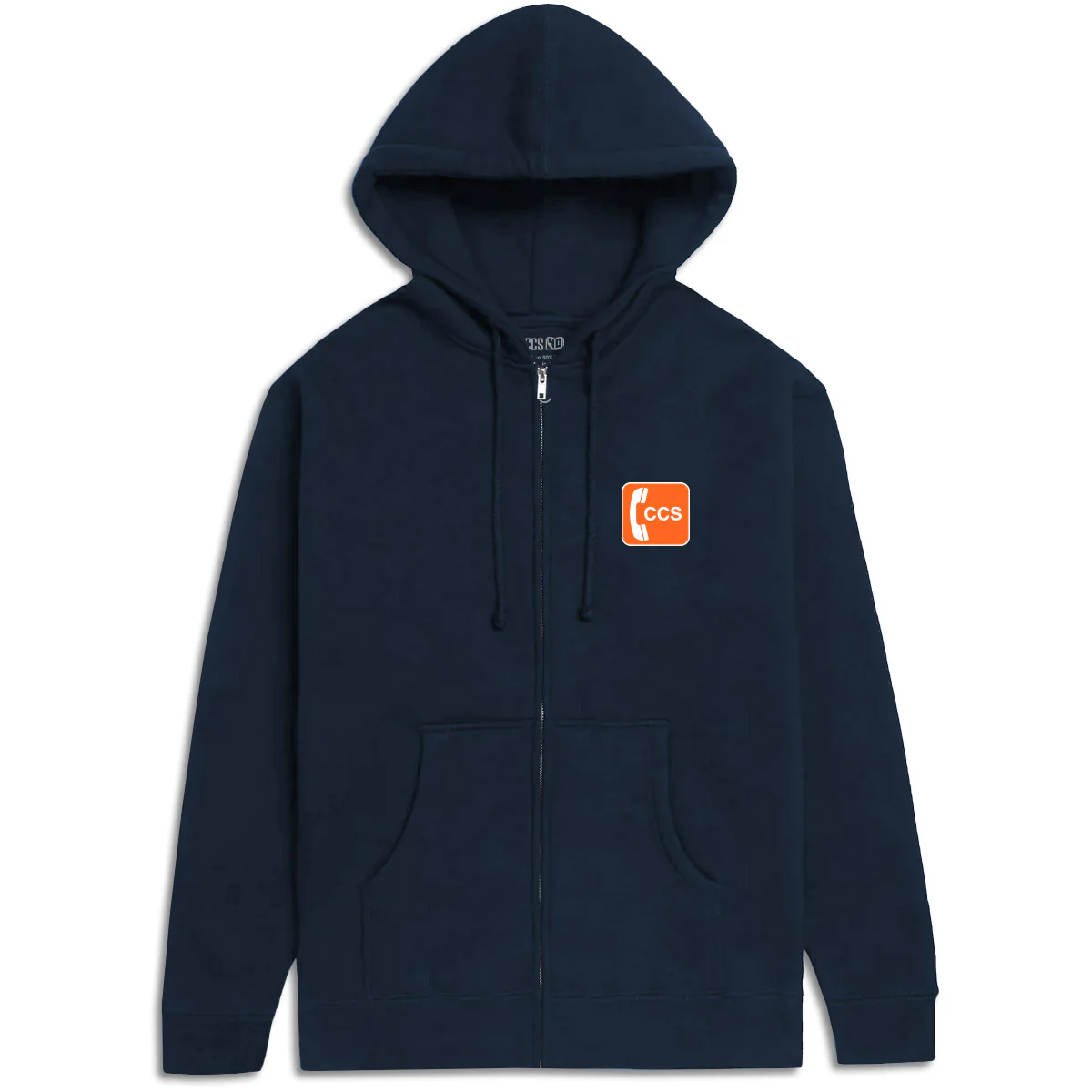 CCS Phone Zip Hoodie - Navy