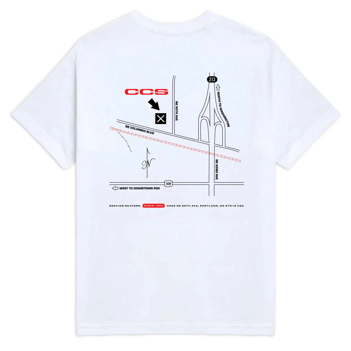 CCS Portland Shop T-Shirt - Black/Red