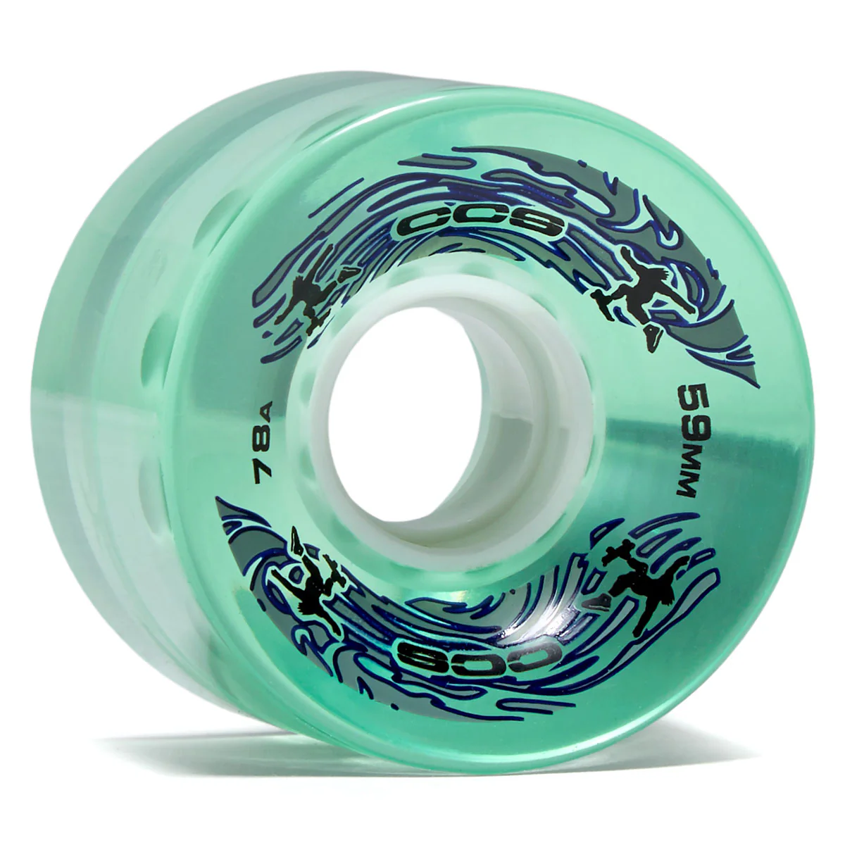 CCS Retro Cruiser 78a Skateboard Wheels - Surf Blue - 59mm