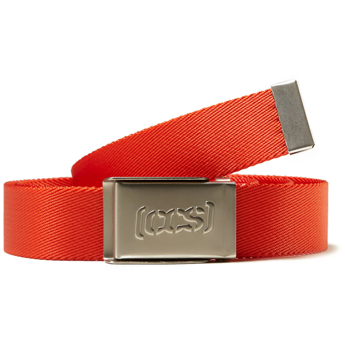 CCS Silver Logo Buckle Belt - Orange