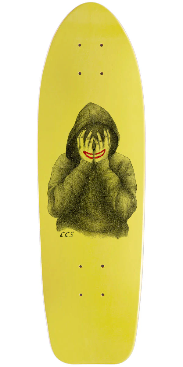 CCS Smile on The Surface Crusier Skateboard Deck - Yellow - 8.00"