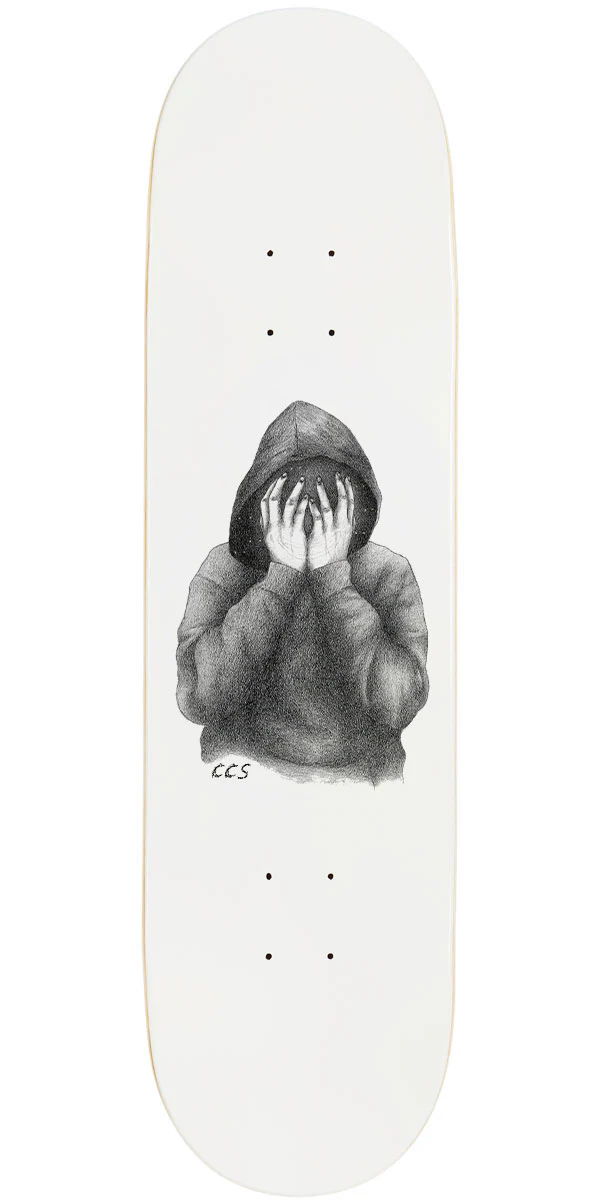 CCS Smile on The Surface Skateboard Deck - White - 8.00"