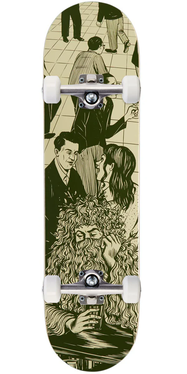 CCS Social Camouflage Bar Skateboard Complete - Green - 8.00"