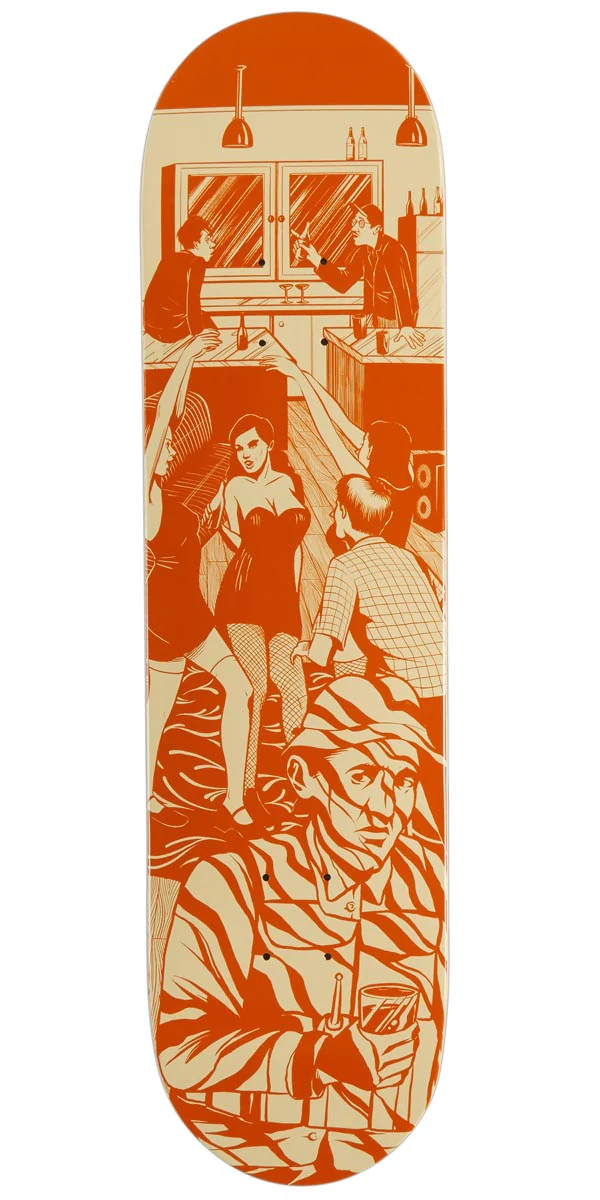 CCS Social Camouflage Party Skateboard Deck - Orange - 8.125"