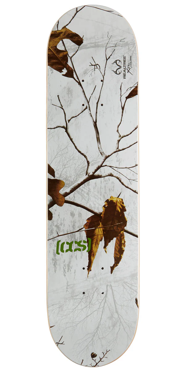 CCS x Realtree Logo Skateboard Deck - Snow - 8.375"