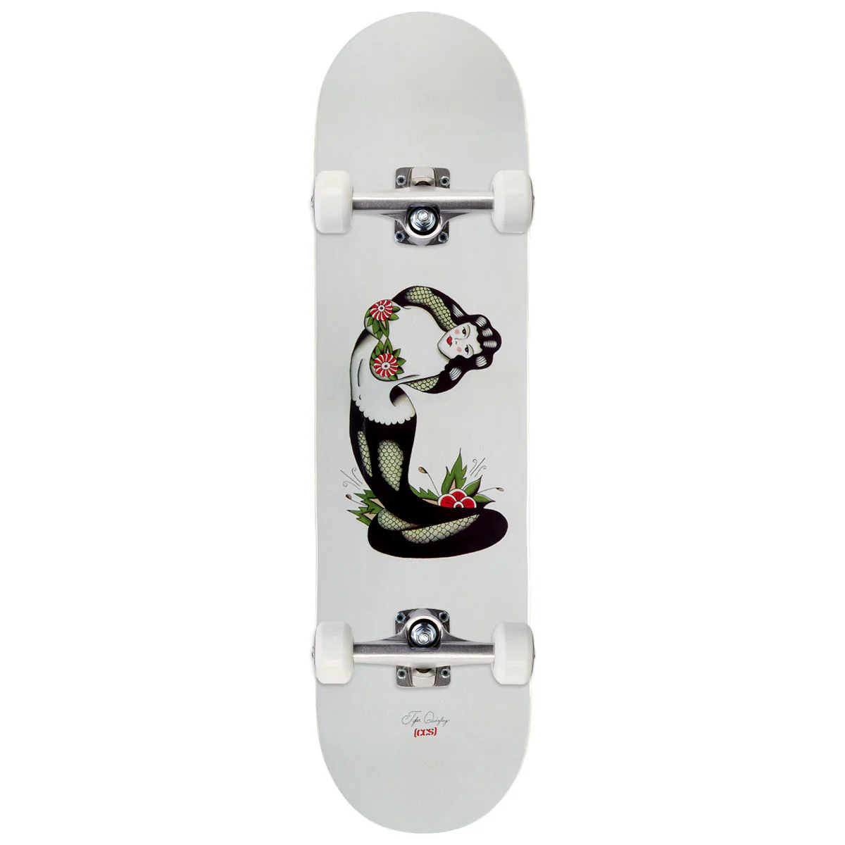 CCS x Tyler Quigley Cobra Woman Skateboard Complete - White - 8.375"