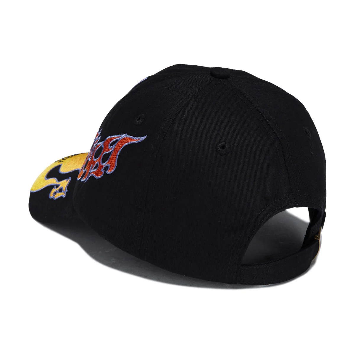 Corduroy Flames Strapback Hat - Black - Image 5