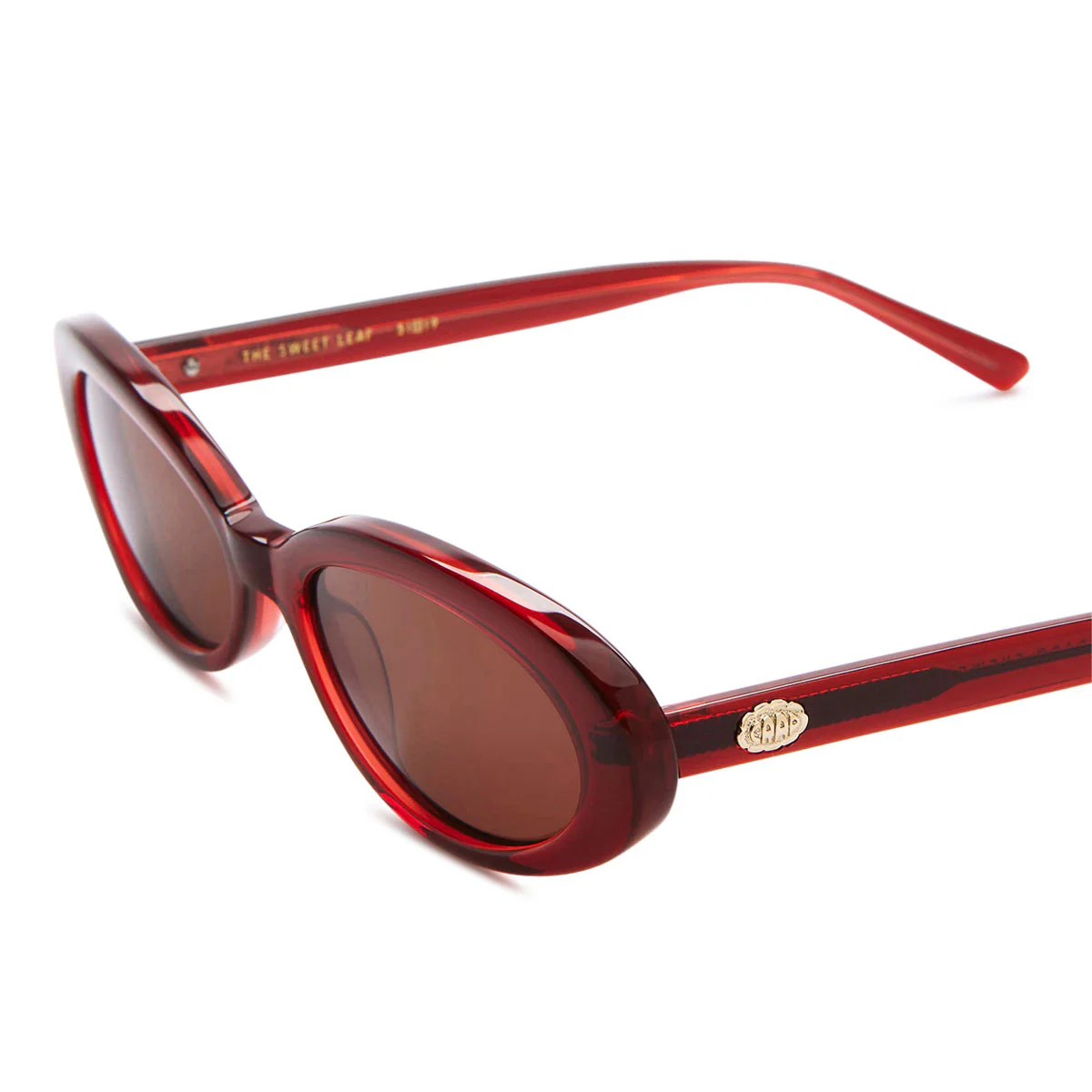 Crap Eyewear The Sweet Leaf Sunglasses - Crystal Black Cherry Bio/Amber - Image 4