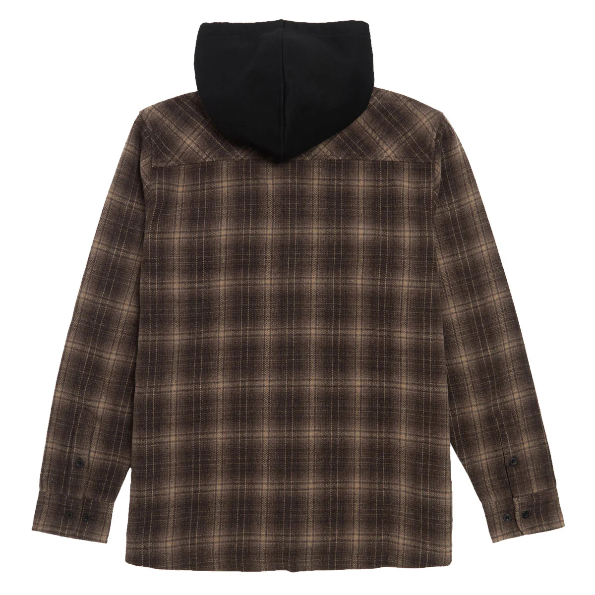 Creature BHF Long Sleeve Hooded Flannel Shirt - Black - Image 2